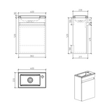 Piccolo 400 White Oak Wall Hung Vanity | Indulge Bathroom