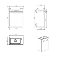 Piccolo 400 High Gloss White Wall Hung Vanity | Indulge Bathroom