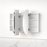 Ronda LED 1200mm Matte White Oval Shaving Cabinet | Indulge Bathroom