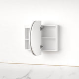 Ronda LED 900mm Matte White Oval Shaving Cabinet | Indulge Bathroom