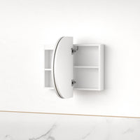 Ronda LED 900mm Matte White Oval Shaving Cabinet | Indulge Bathroom