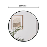 Round 600mm Matte Black Framed Mirror | Indulge Bathroom