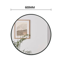 Round 600mm Matte Black Framed Mirror | Indulge Bathroom