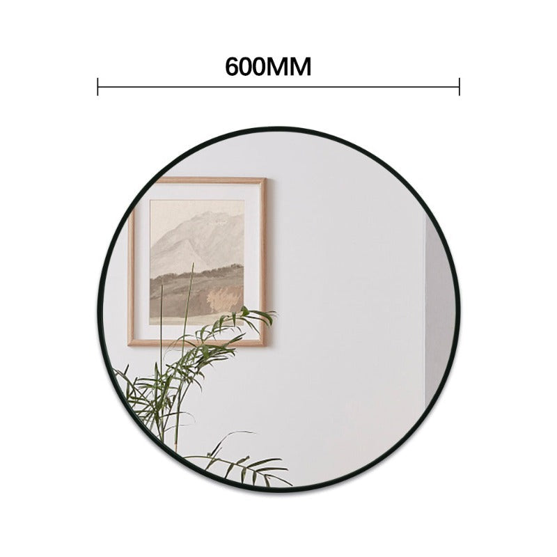 Round 600mm Matte Black Framed Mirror | Indulge Bathroom