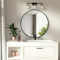 Round 600mm Matte Black Framed Mirror | Indulge Bathroom