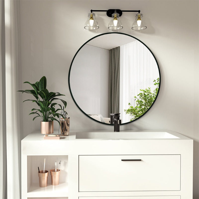 Round 600mm Matte Black Framed Mirror | Indulge Bathroom