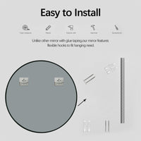 Round 600mm Matte Black Framed Mirror | Indulge Bathroom