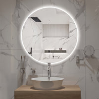 Round Touchless 600mm LED Mirror - Three Light Temperatures | Indulge Bathroom