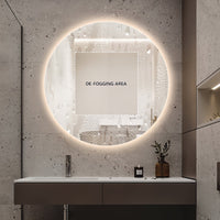 Round Touchless 800mm LED Mirror - Three Light Temperatures | Indulge Bathroom
