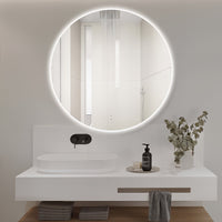 Round Touchless 800mm LED Mirror - Three Light Temperatures | Indulge Bathroom