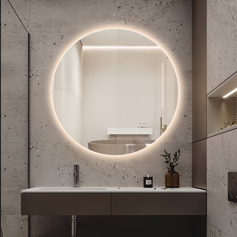 Round Touchless 800mm LED Mirror - Three Light Temperatures | Indulge Bathroom