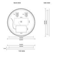 Round Touchless 600mm LED Mirror - Three Light Temperatures | Indulge Bathroom