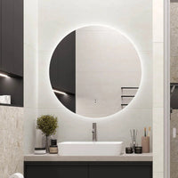 Round Touchless 600mm LED Mirror - Three Light Temperatures | Indulge Bathroom