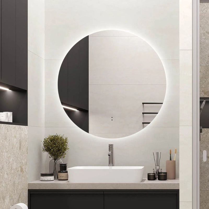 Round Touchless 600mm LED Mirror - Three Light Temperatures | Indulge Bathroom