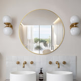 Round 800mm Brushed Gold Framed Mirror | Indulge Bathroom