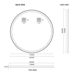 Round 800mm Matte Black Framed Mirror | Indulge Bathroom