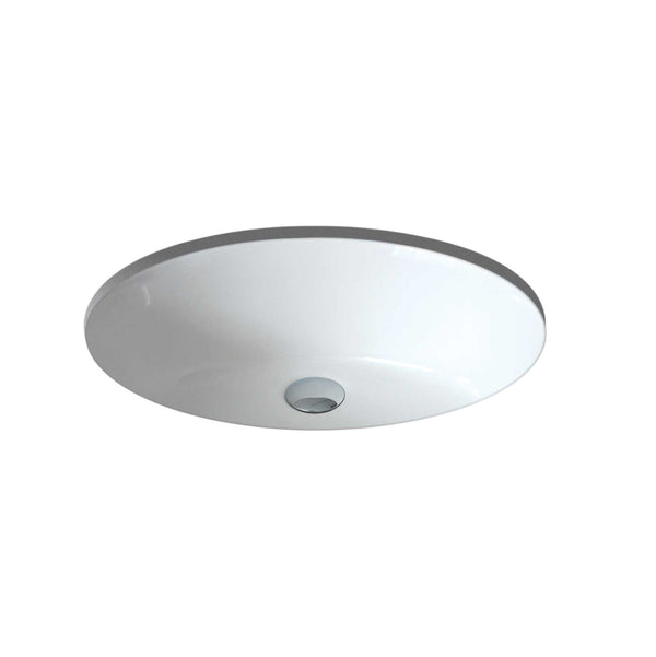 450mm Oval Gloss White Under Counter Basin | Indulge Bathroom