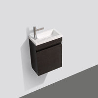 Piccolo 400 Matte Black Wall Hung Vanity | Indulge Bathroom