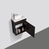Piccolo 400 Matte Black Wall Hung Vanity | Indulge Bathroom