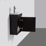 Piccolo 400 Matte Black Wall Hung Vanity | Indulge Bathroom