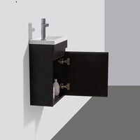 Piccolo 400 Matte Black Wall Hung Vanity | Indulge Bathroom