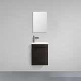 Piccolo 400 Matte Black Wall Hung Vanity | Indulge Bathroom