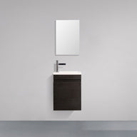 Piccolo 400 Matte Black Wall Hung Vanity | Indulge Bathroom