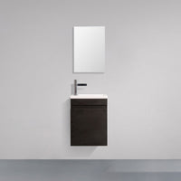 Piccolo 400 Matte Black Wall Hung Vanity | Indulge Bathroom