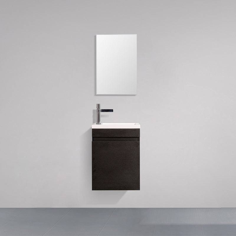 Piccolo 400 Matte Black Wall Hung Vanity | Indulge Bathroom