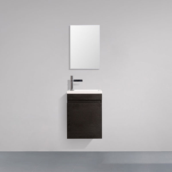 Piccolo 400 Matte Black Wall Hung Vanity | Indulge Bathroom