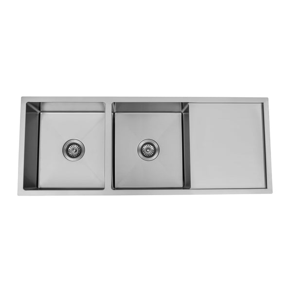 1150 x 450 x 230mm Double Bowl Kitchen Sink With Drainer | Indulge Bathroom