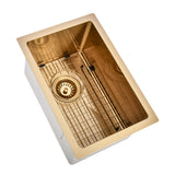 Brushed Gold 300 x 450 x 230mm Kitchen & Laundry Sink | Indulge Bathroom