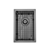 Brushed Gun Metal 300 x 450 x 230mm Kitchen & Laundry Sink | Indulge Bathroom