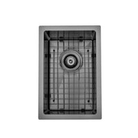 Brushed Gun Metal 300 x 450 x 230mm Kitchen & Laundry Sink | Indulge Bathroom