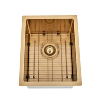 Brushed Gold 350 x 450 x 230mm Kitchen & Laundry Sink | Indulge Bathroom