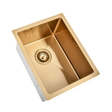 Brushed Gold 350 x 450 x 230mm Kitchen & Laundry Sink | Indulge Bathroom