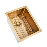 Brushed Gold 350 x 450 x 230mm Kitchen & Laundry Sink | Indulge Bathroom
