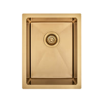 Brushed Gold 350 x 450 x 230mm Kitchen & Laundry Sink | Indulge Bathroom