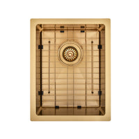 Brushed Gold 350 x 450 x 230mm Kitchen & Laundry Sink | Indulge Bathroom