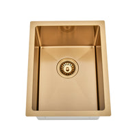 Brushed Gold 350 x 450 x 230mm Kitchen & Laundry Sink | Indulge Bathroom