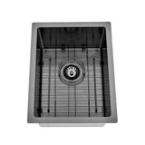 Brushed Gun Metal 350 x 450 x 230mm Kitchen & Laundry Sink | Indulge Bathroom