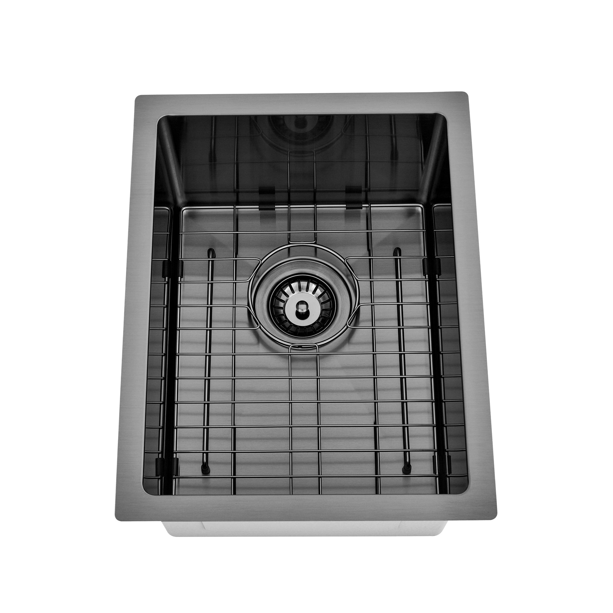 Brushed Gun Metal 350 x 450 x 230mm Kitchen & Laundry Sink | Indulge Bathroom