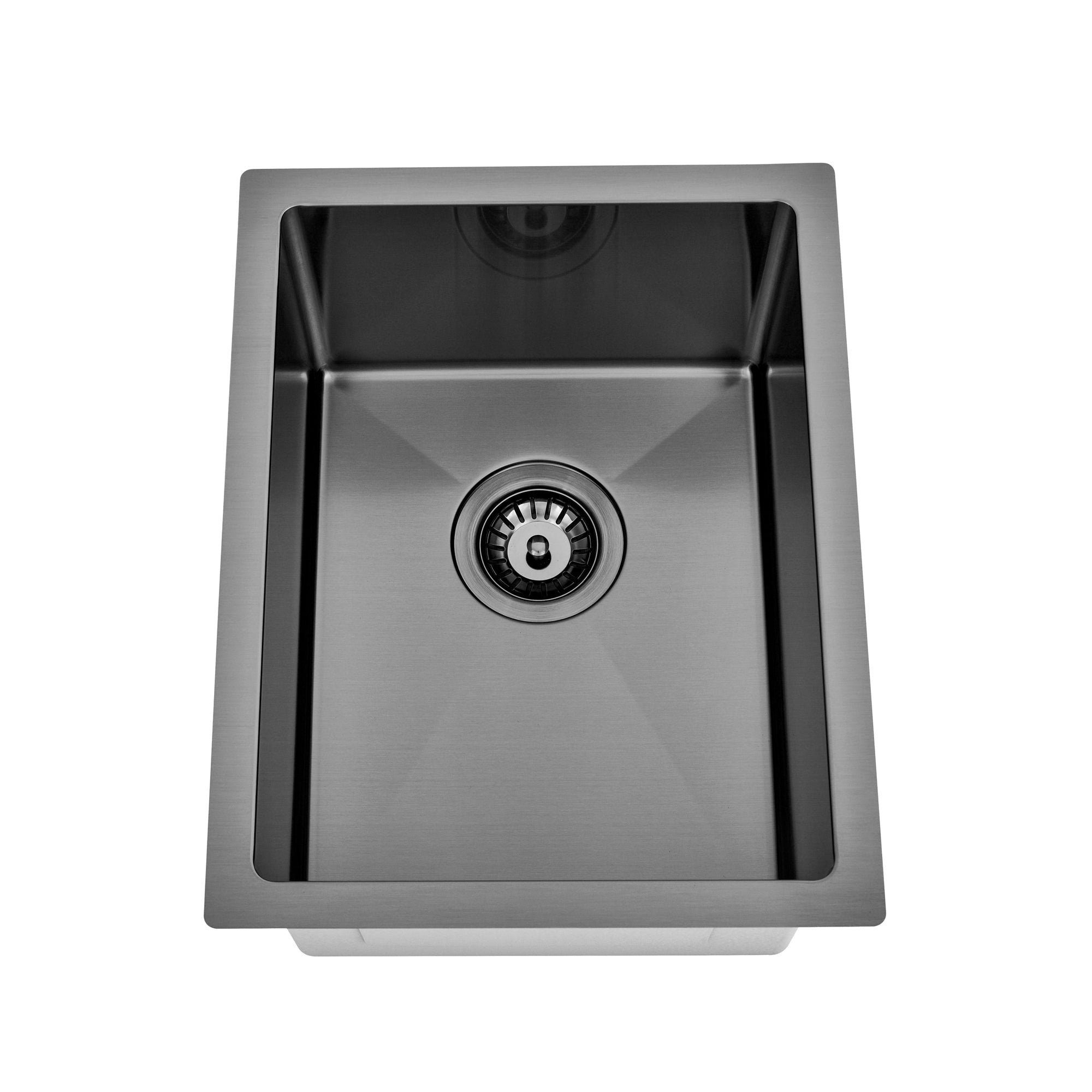 Brushed Gun Metal 350 x 450 x 230mm Kitchen & Laundry Sink | Indulge Bathroom