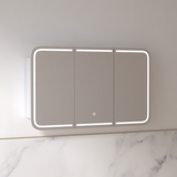 Tetra LED 1200 x 750mm Matte White Soft Square Shaving Cabinet | Indulge Bathroom