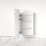 Tetra LED Matte White Soft Square Shaving Cabinet | Indulge Bathroom