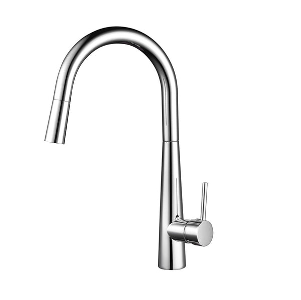 Tivra Chrome Round Pull-Out Kitchen Mixer | Indulge Bathroom
