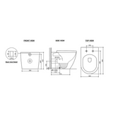 Geberit Cremona Rimless Tornado In Wall Toilet Suite Package - Brushed Gold / Brass Button | Indulge Bathroom