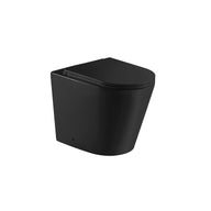 Cesena Vortex Matte Black Rimless Tornado In Wall Toilet Suite Pan | Indulge Bathroom