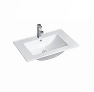 750mm Slimline Standard Ceramic Top with Overflow | Indulge Bathroom
