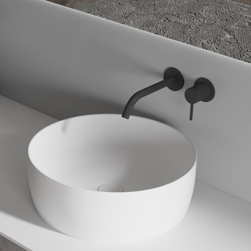 Circa 400mm Solid Surface Stone Round Above Counter Basin | Indulge Bathroom